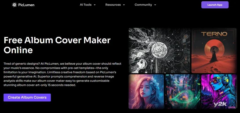 PicLumen's Album Cover Maker