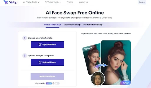 Vidqu Face Swap Tool